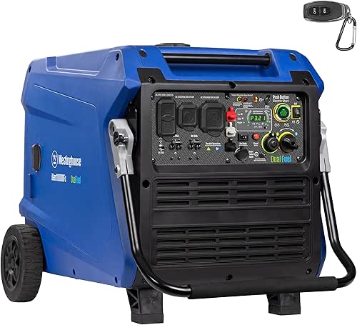 Westinghouse 11000 Peak Watt Dual Fuel Portable Inverter Generator, Remote
