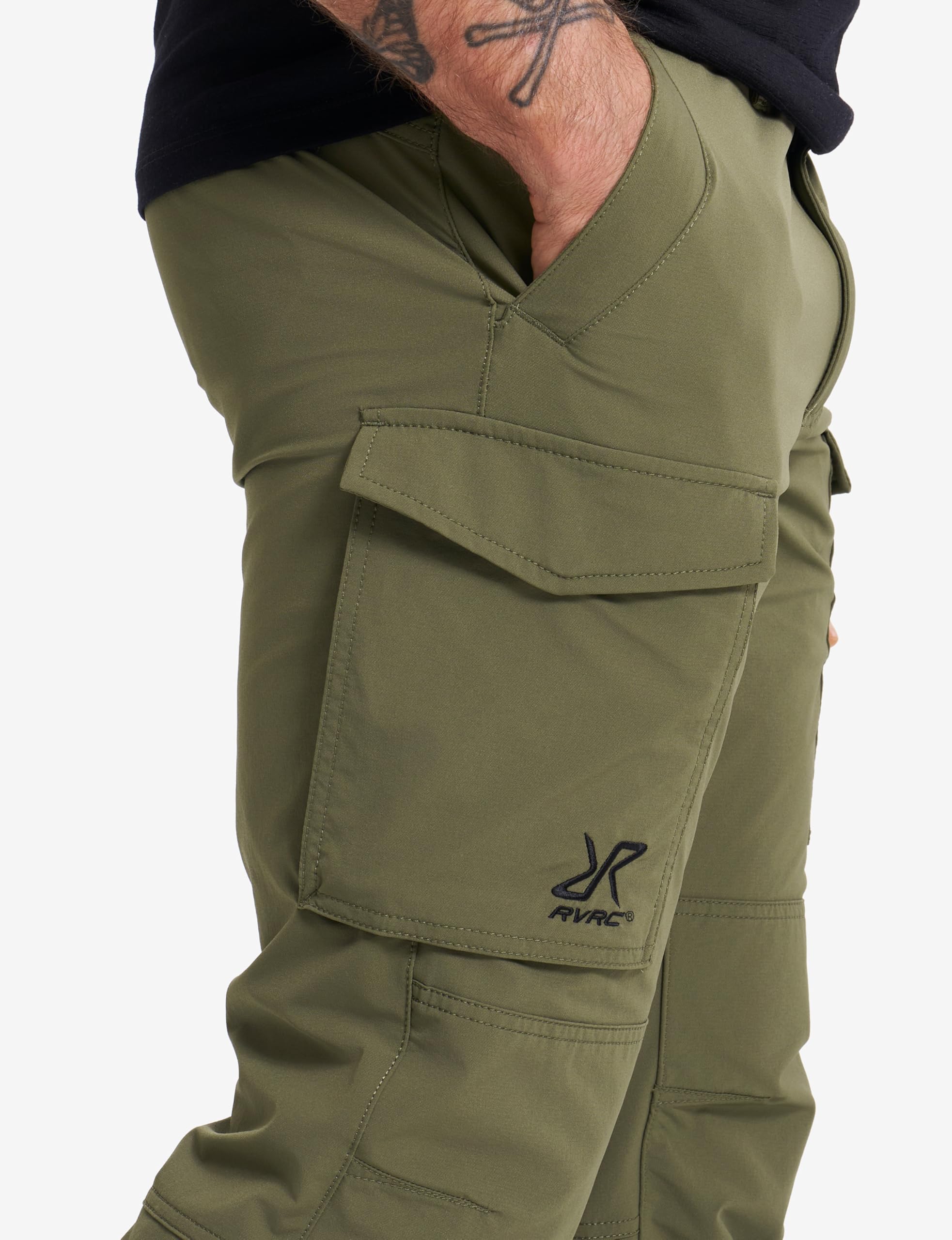 RevolutionRace Adventure Cargo Stretch Pants Męskie, Spodnie trekkingowe do wszystkich aktywności na świeżym powietrzu