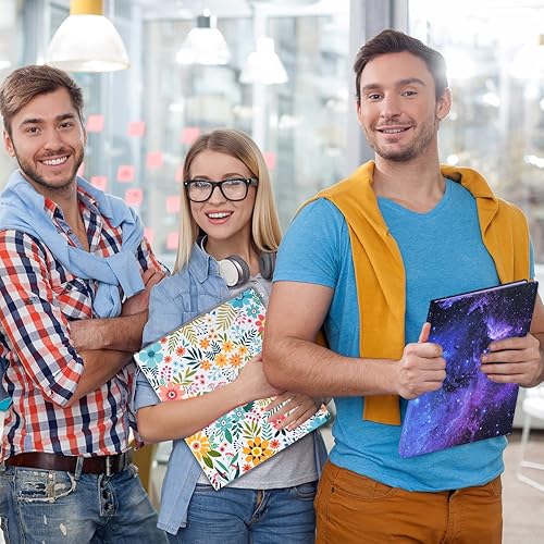 Miniatura 7 de Carpeta de 3 anillos de 1 pulgada con bolsillos, carpetas decorativas de anillos redondos de 1 pulgada para la escuela con capacidad para letras de