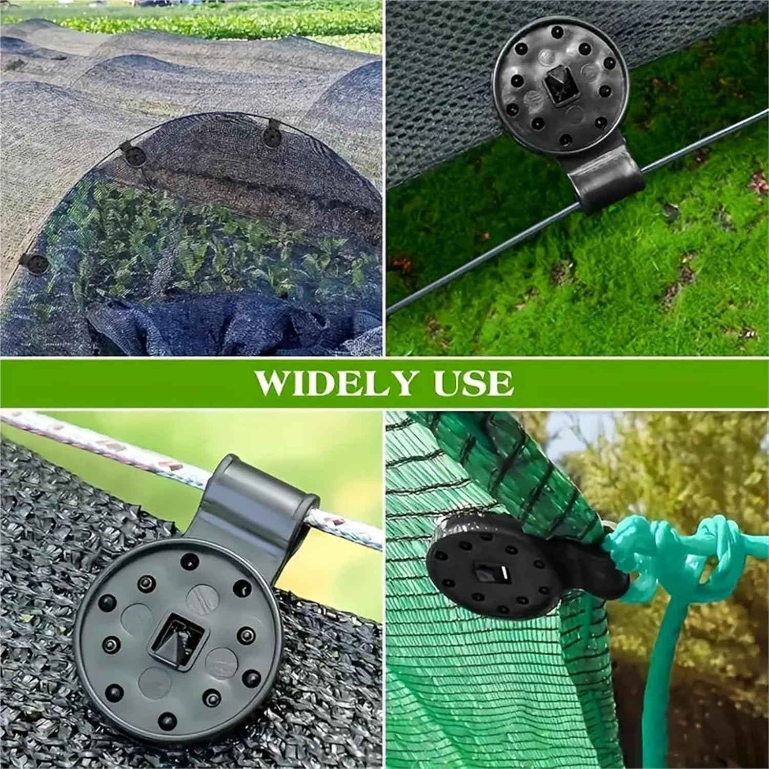 100pcs Black Shade Cloth Clips - for Securing Sun Shade Net, Patio Mesh Tarp, Garden Shade Cover