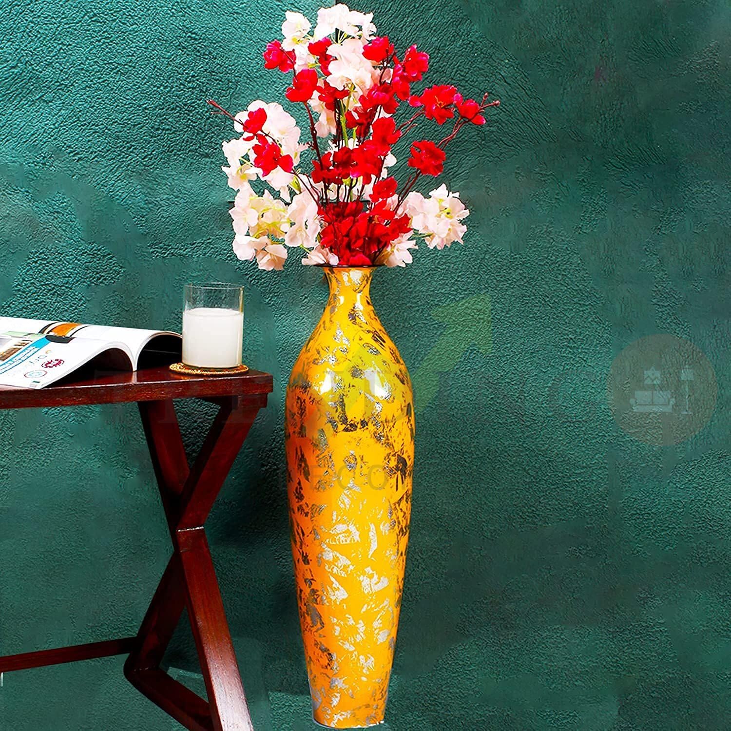 Metal Flower Vase - 24 Inch Home Decor -12