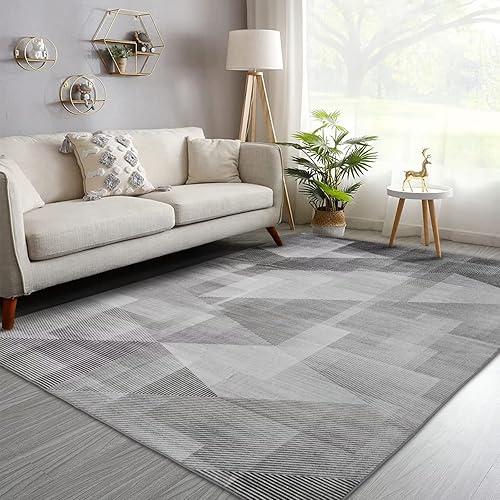 Miniatura 8 de COZYLOOM Alfombra de pasillo moderna de 2 x 6 pulgadas geométrica abstracta envejecida para interiores entrada cocina antideslizante lavable