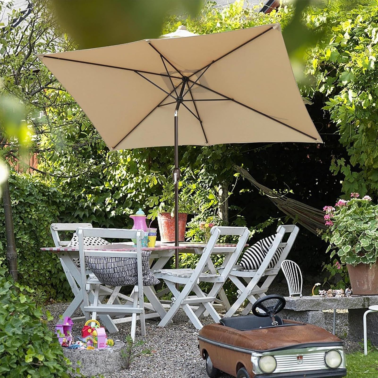 Ricambio Telo Ombrellone | Copertura Quadrata Di Ricambio Per Ombrellone,Protezione UV Telo Resistente Per Giardino Piscina E Mercato