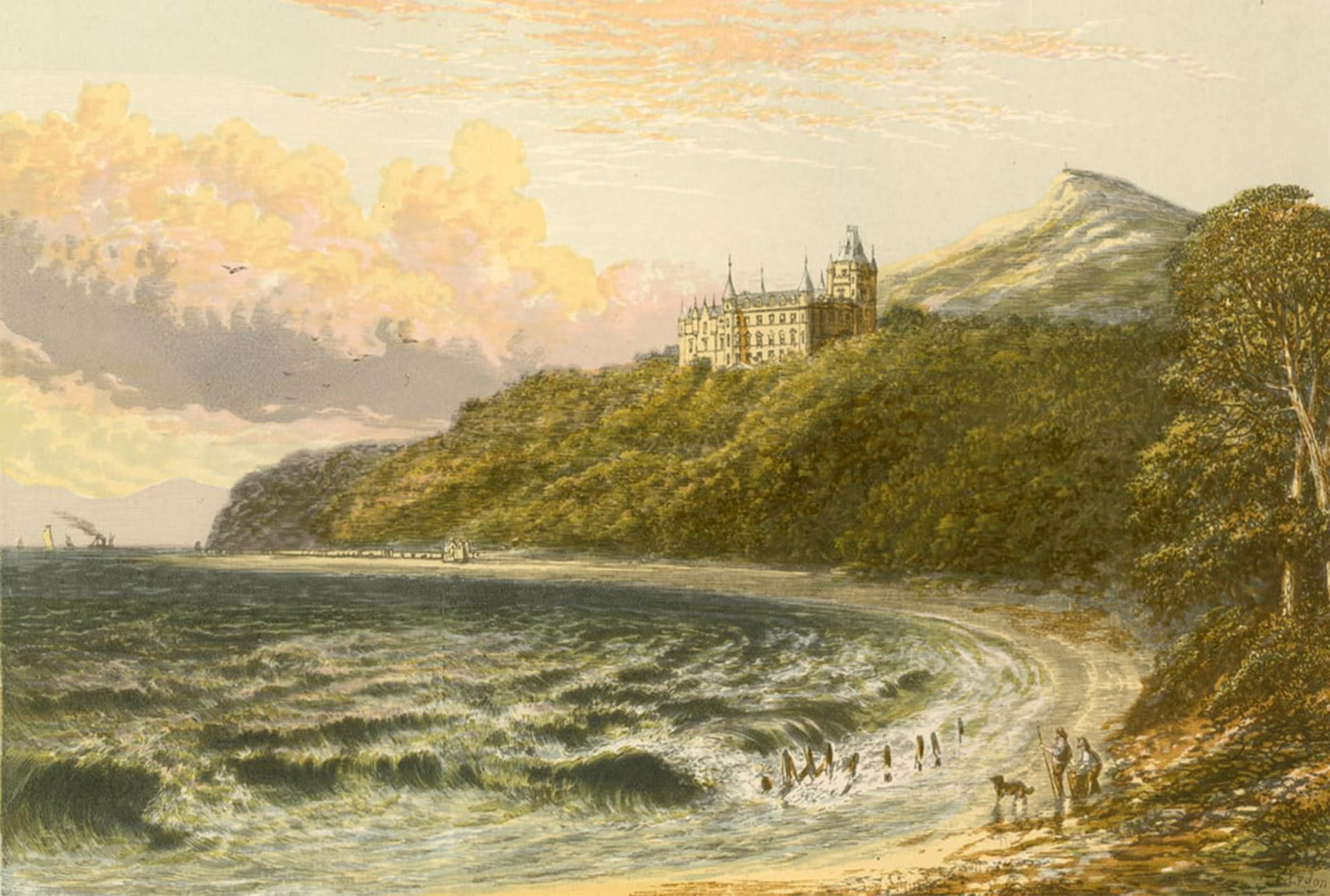 Serendipitp No Frame Retro Picture Poster Wall Art Pictures Painting Dunrobin Castle By Alexander Lydon Wall Art Canvas Print For Wall Decor 60X90cm