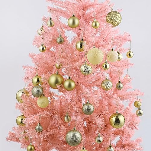 Miniatura 8 de LANGXUN 36 bolas doradas de decoración para árbol de Navidad 2023, 6 bolas de Navidad de 3.2 pulgadas, 12 piezas de 2.4 pulgadas, 18 bolas de