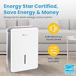 Senville 22 Pint Dehumidifier, Energy Star Certified, Washable Filter, Ideal for Basements, Bedroom, Living Space, Energy Star, Washable Filter, Up to 1,500 Sq. Ft., White