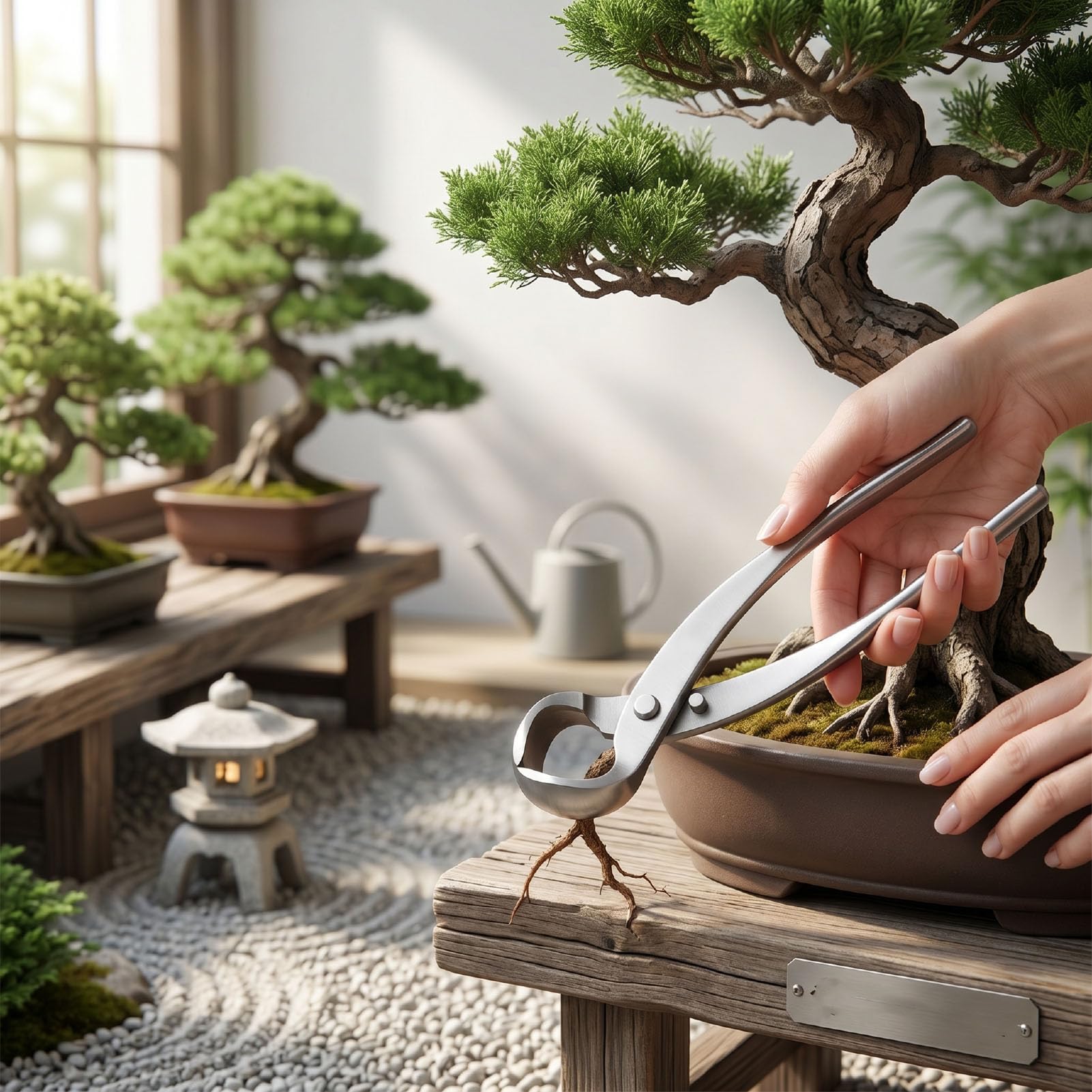 Taglierina Concava per Bonsai Taglierina per Bonsai in Acciaio Inossidabile da 11,4 Pollici con Lame Rettificate Impugnatura Ergonomica per Potatura di Rami Taglio di Gemme