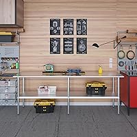 Vista 26 de Mesa de trabajo de acero inoxidable, mesa de metal