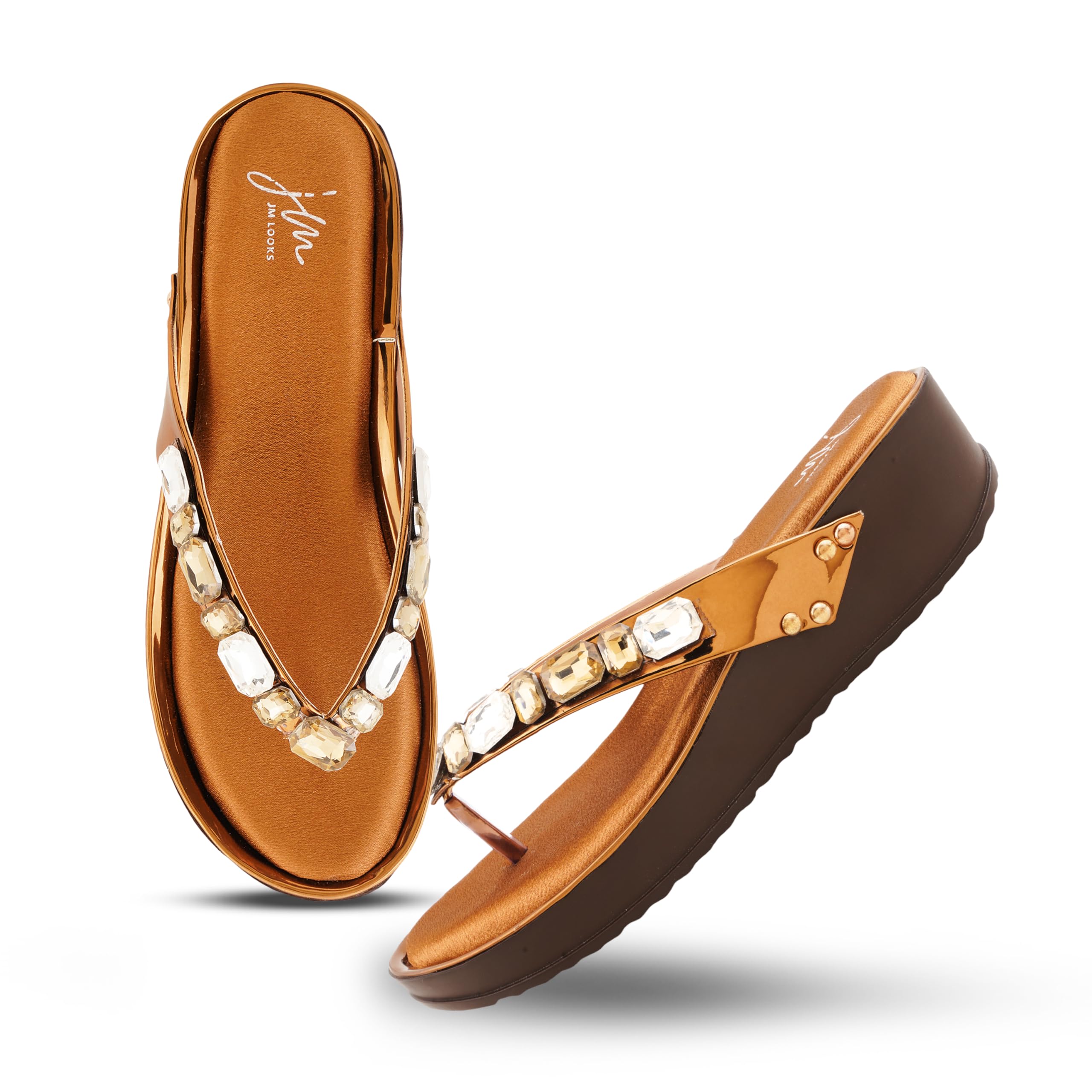 JM LOOKS Women Casual Slip On Wedges Platform Heels Sandals For Womens & Girls (B0CKW5YVY8) Amazon Price History, Amazon Price Tracker