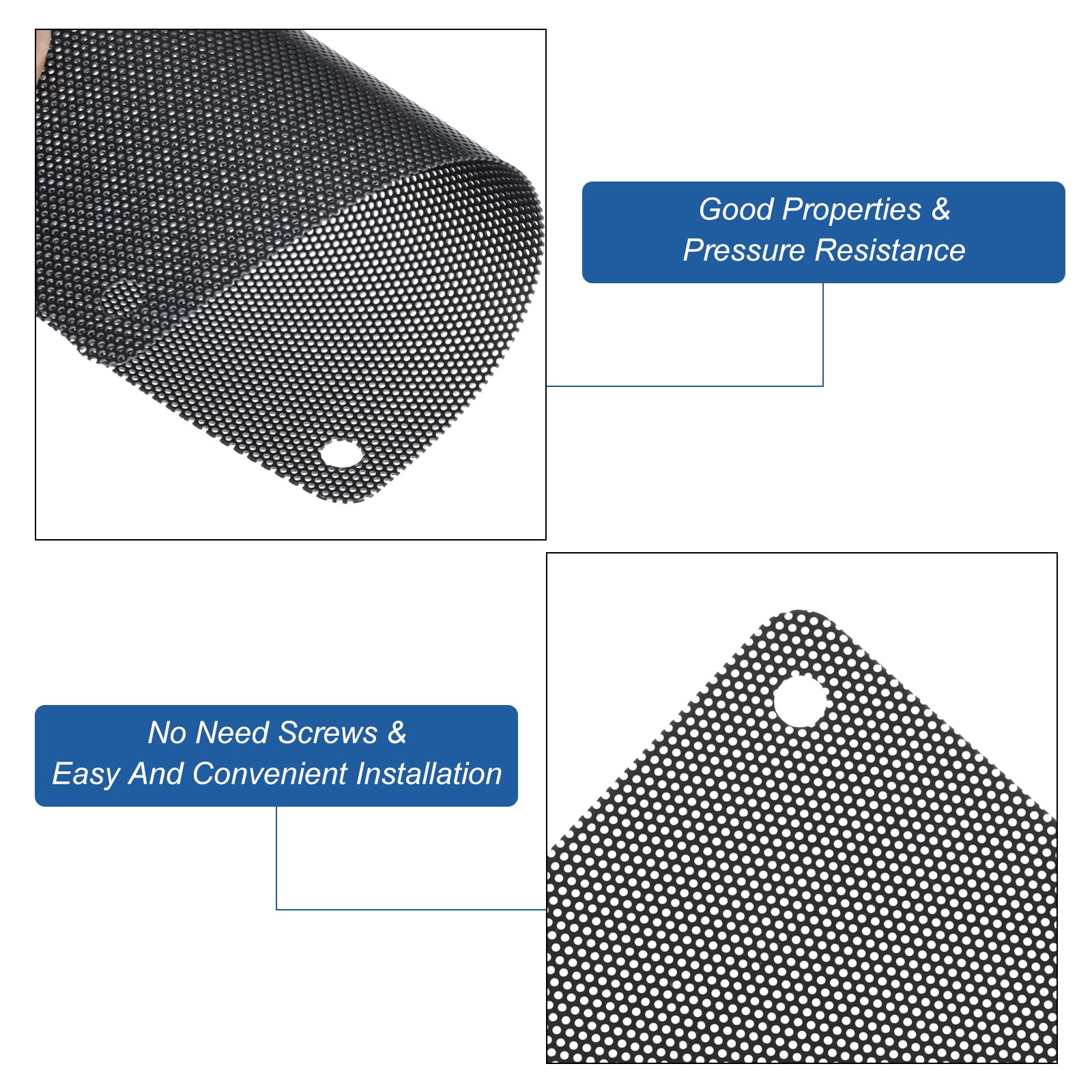 YSSHUI [4 stuks] 240 x 120 mm PC-behuizing stoffilter, magnetisch frame computerventilator stofgaas PC koelfilter stofdicht PVC-afdekroosters - zwart