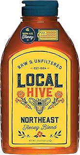 Local Hive Northeast Raw Unfiltered Honey – 32oz, 100% Pure US Honey, So...