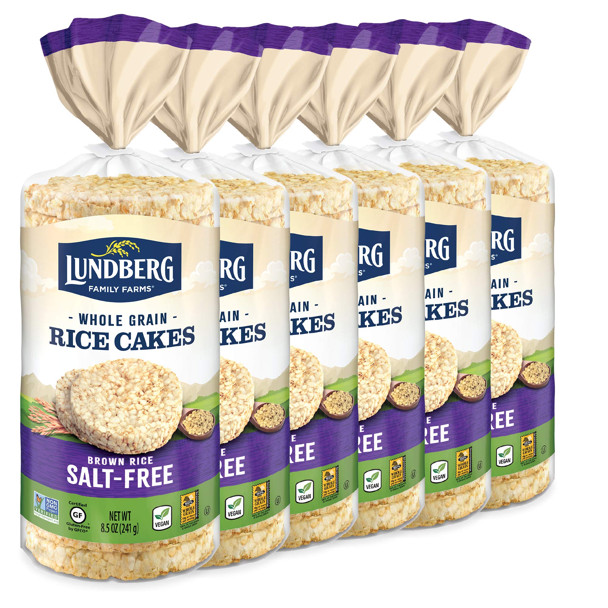 Lundberg Brown Rice Cakes Salt Free Gluten Free Vegan Whole Grain  | amzdealz
