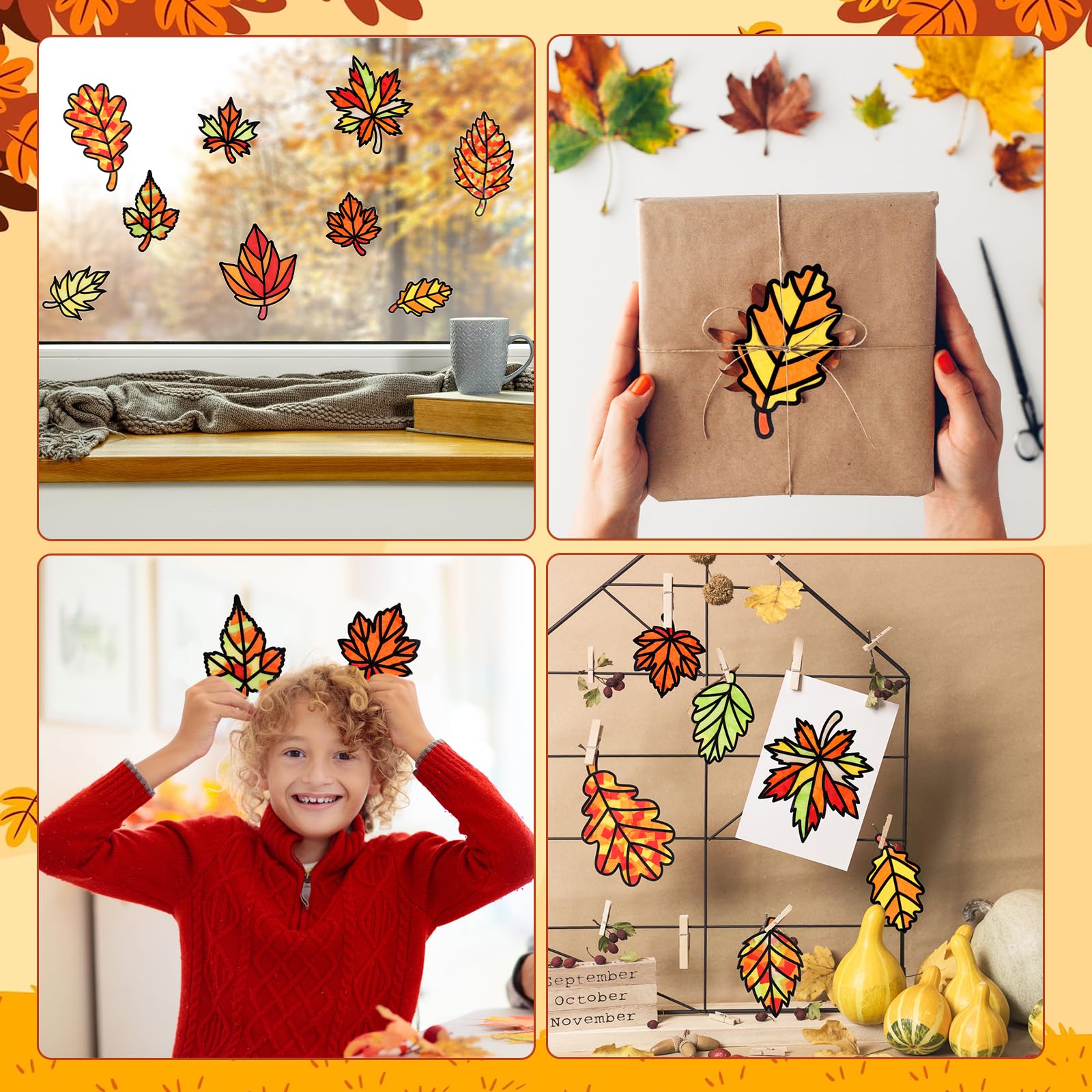 Manualidades Niños 3 Años Kit Manualidades Otoño Para Niños - 57 Piezas Con Papel, Pegatinas Y Tijeras - Decoración Ventana Actividades Niños Creativas Regalo Manualidades Niños 3 Años Kit Manualidades Otoño Para Niños - 57 Piezas Con Papel, Pegatinas Y Tijeras - Decoración Ventana Actividades Niños Creativas Regalo