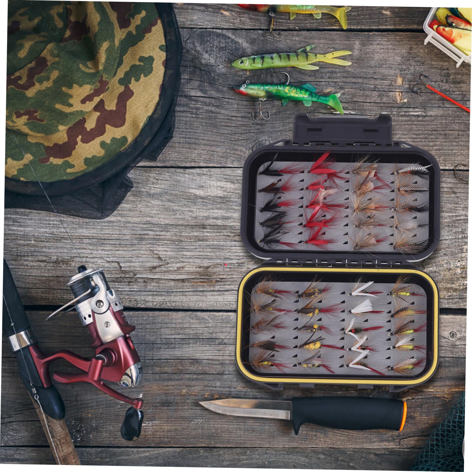 Sosoport 120 Pezzi Gancio Per Mosca Richiamo Di Pesca Duro Esche Da Pesca Esche Bioniche Ami Da Pesca A Mosca Bionico Esca Per Mosca Top Water Swimbait Esche Da Pesca Accessori Per La