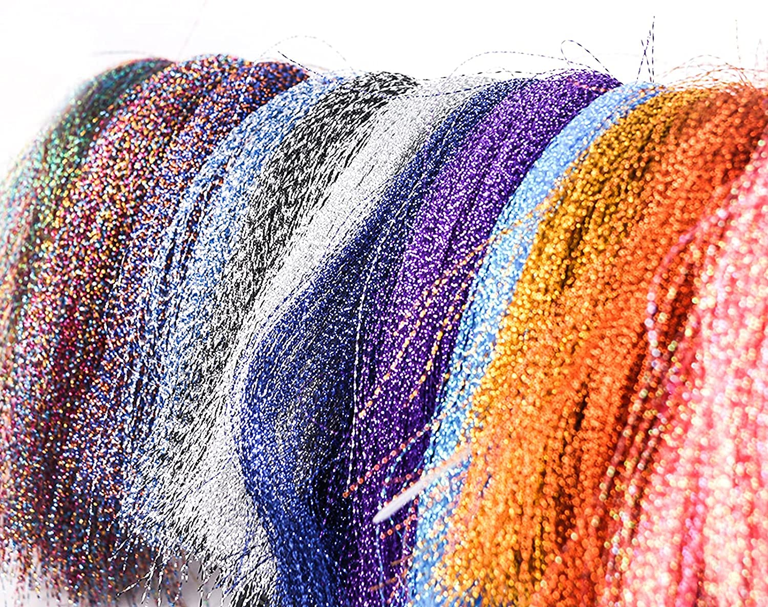 Crystal Flash Fly Tying MAXIMUMCATCH Materials – 12 Colors, Reflective ...