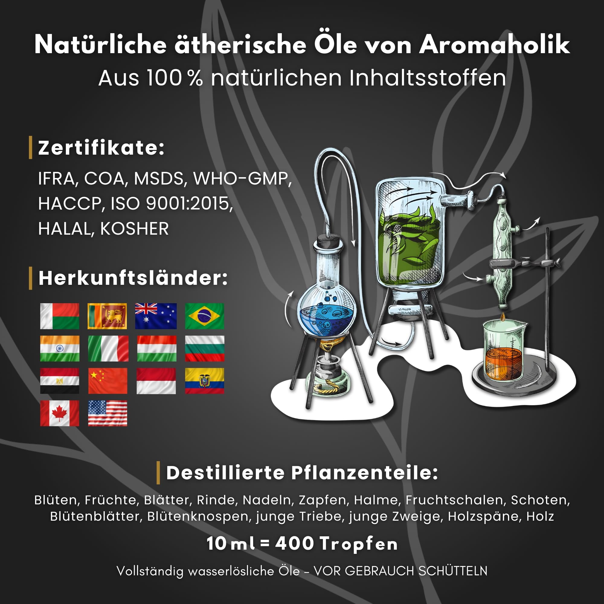 Premium reines natürliches Sandelholzöl – 100 % pures ätherisches Öl, BIO, organisch – zur Herstellung ätherischer Öle, Kerzen, Seifen, DIY – Sandalwood Essence 1L, Aromaholik