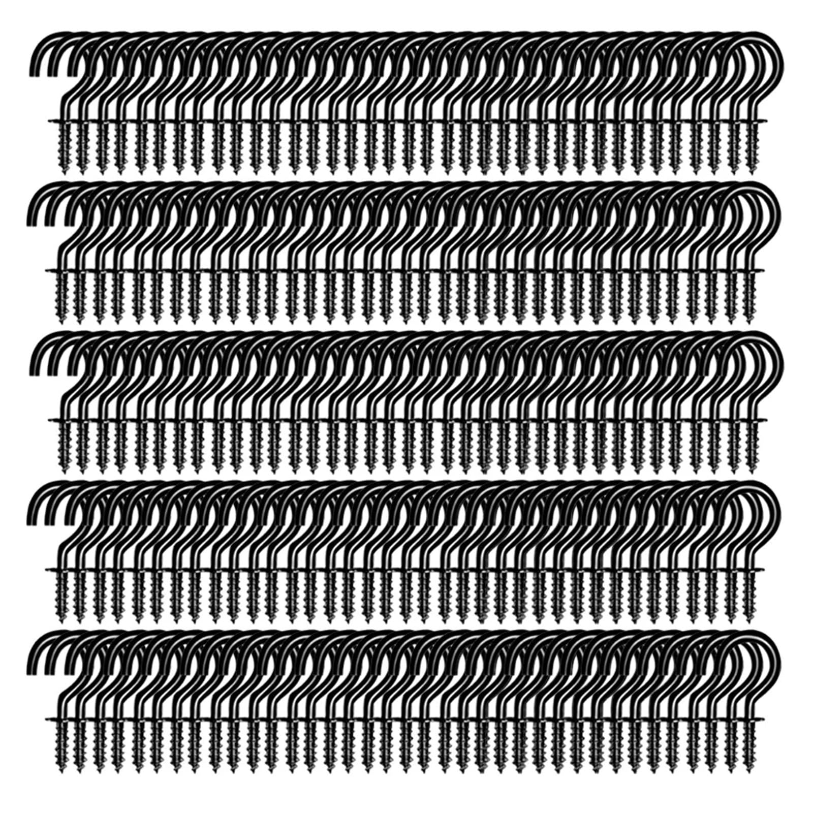 Metalowe haki sufitowe, Haczyki na kubki ze stali nierdzewnej 304 Wielokolorowe 50-1000 szt. Wiszące rośliny do montażu ścianie(Gold,100PCS)
