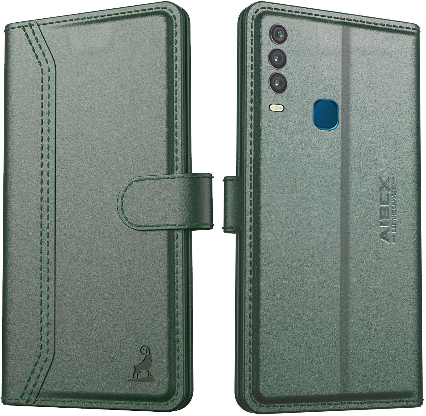AIBEX ® Vivo Y17 / Vivo Y15 / Vivo Y12 / Vivo U10 / Vivo Y11 (2019) Flip Cover Leather Finish | Inside TPU with Card Pockets | Wallet Stand | Complete Protection Flip Case Green (B09FXY4R1P) Amazon Price History, Amazon Price Tracker