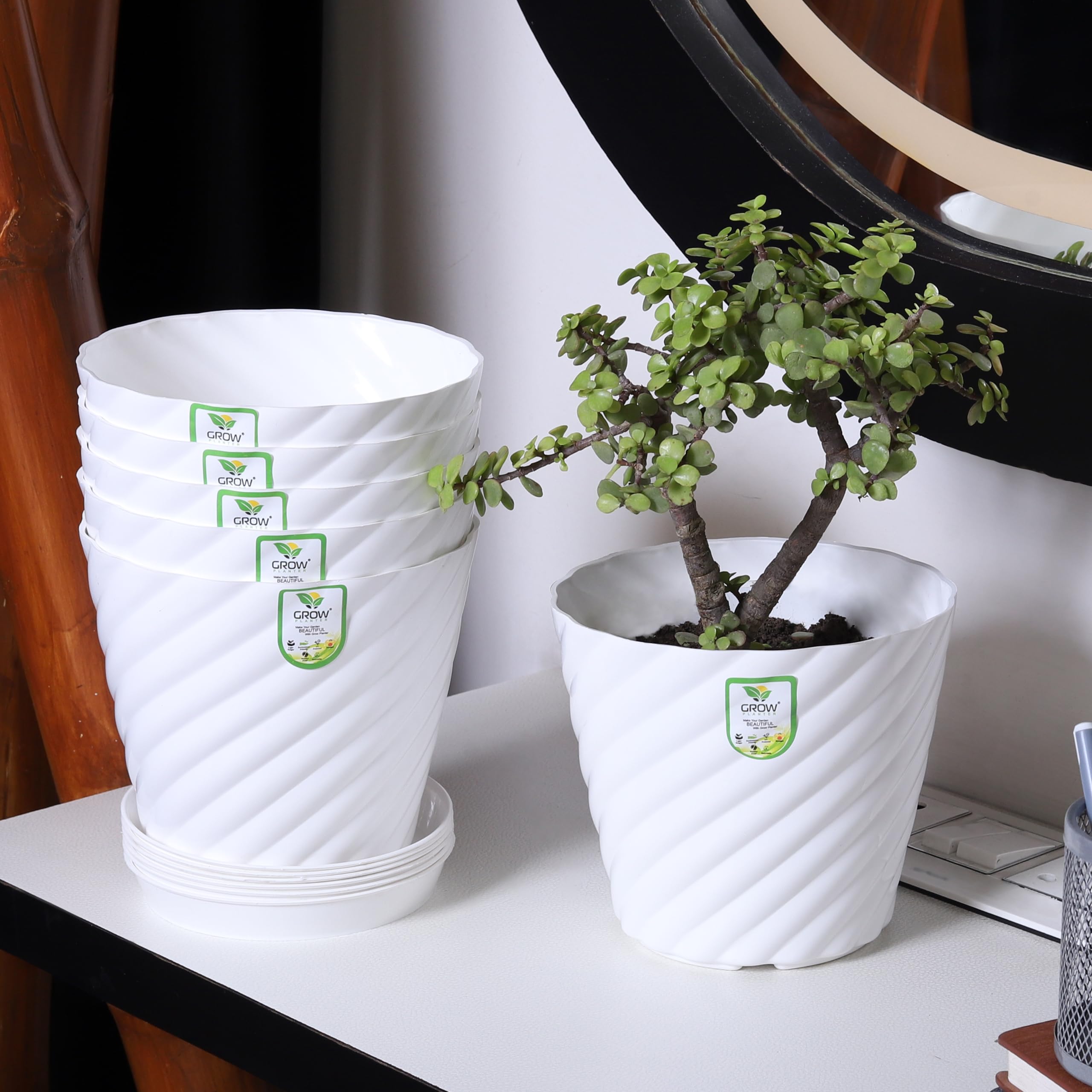 See full amazon price history chart for Grow Planter 6-Pack of 7-Inch White Plastic Round Merit Flower Pots – Ideal for Indoor & Outdoor Gardening, Home Planters, and Terrace Use Grow Planter 6-Pack of 7-Inch White Plastic Round Merit Flower Pots – Ideal for Indoor & Outdoor Gardening, Home Planters, and Terrace Use (B0D1CGC58J) Amazon Price History, Amazon Price Tracker