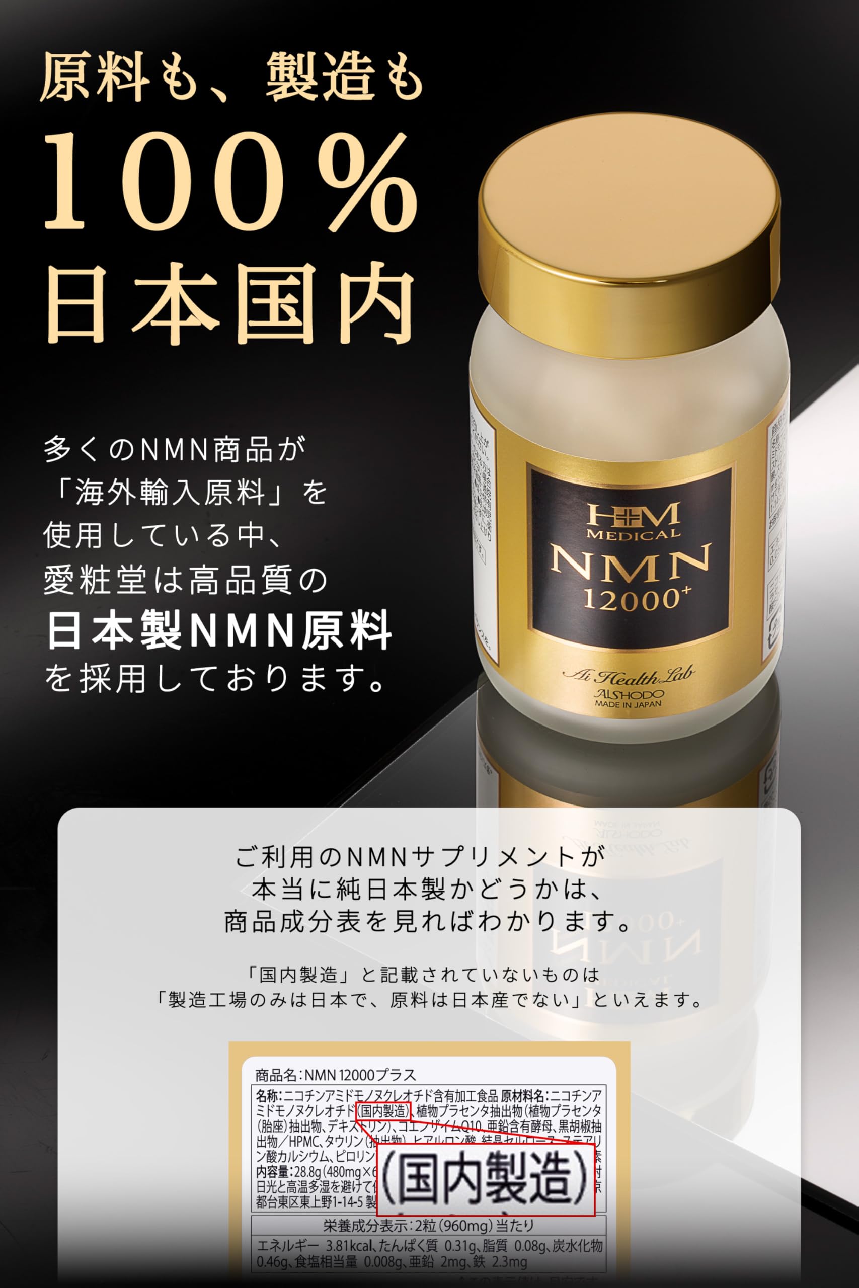 NMN 12.000 AISHODO 3 個セット 楽天市場】愛粧堂 AISHODO NMN12000プラス希少成分NMNサプリメント 60