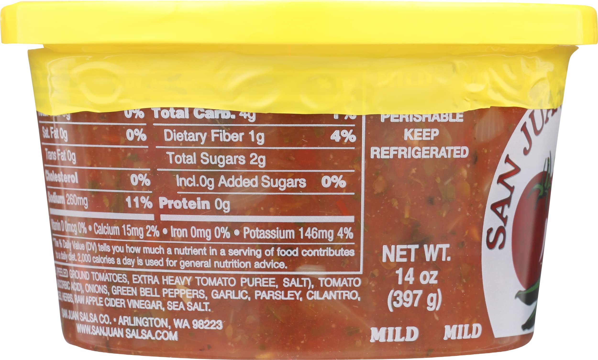 salsa nutrition bpc 157 Amazon.com: San Juan Salsa, Salsa Mild, 15 Ounce : Grocery & Gourmet Food