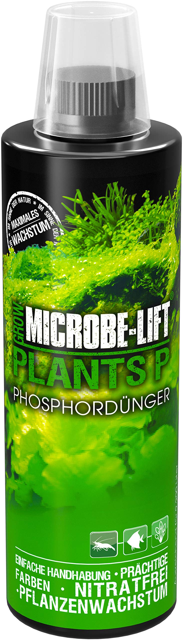 MICROBE-LIFT Plants P - 473 ml - Abono fosfatado Altamente eficaz para un Crecimiento exuberante de Las Plantas en acuarios de Agua Dulce, sin nitratos, Ideal para el aquascaping.