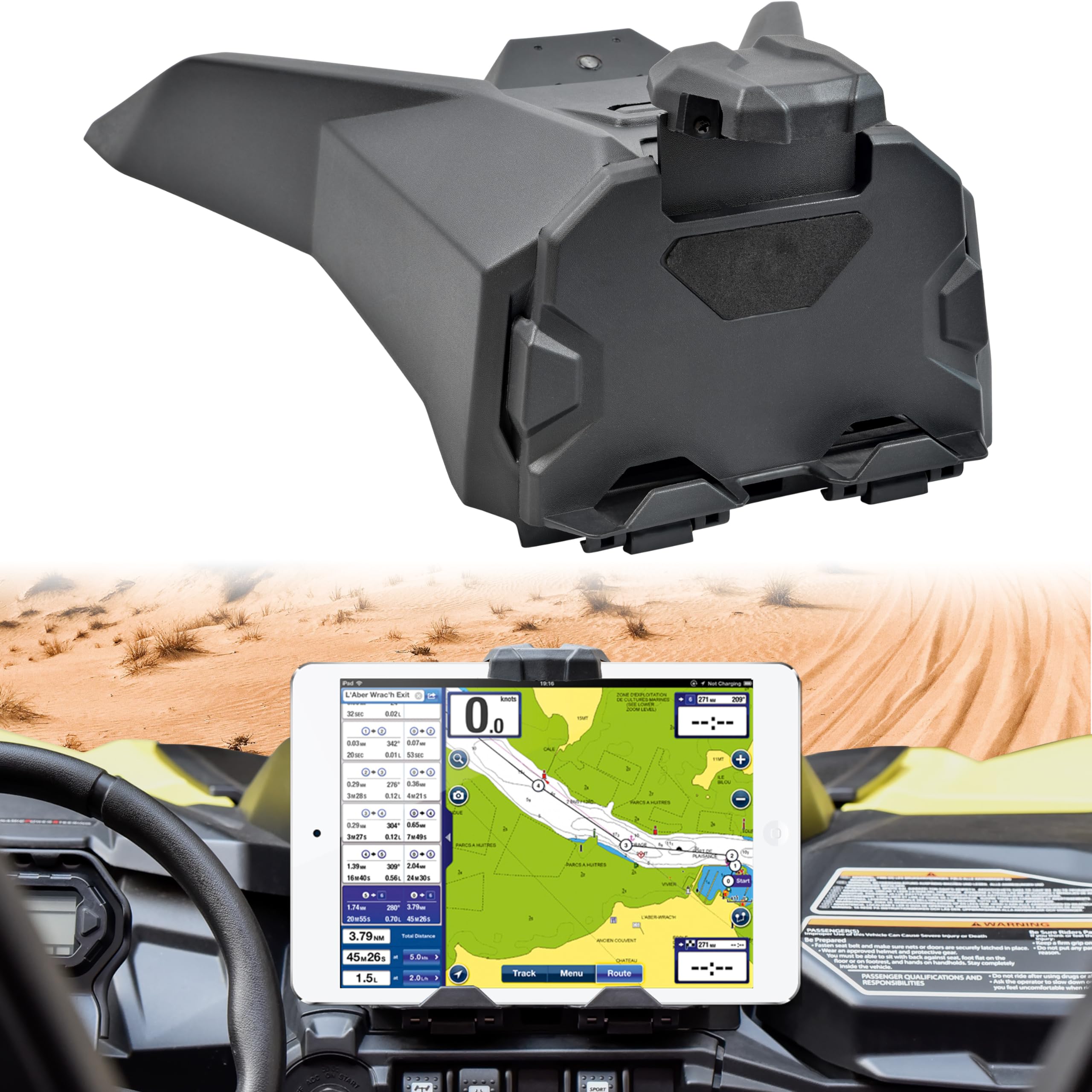 KEWISAUTO Device Holder for Can Am Trail Commander, GPS Tablet Phone Electronic Device Holder Consoles for Can-Am Maverick Sport/Trail/Sport MAX/
