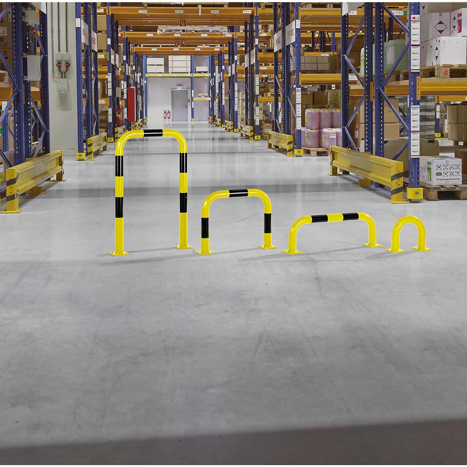 kaiserkraft | Rammschutzbügel | Ø 76 mm | zum Aufdübeln | für den Innenbereich | HxB 350 x 1000 mm