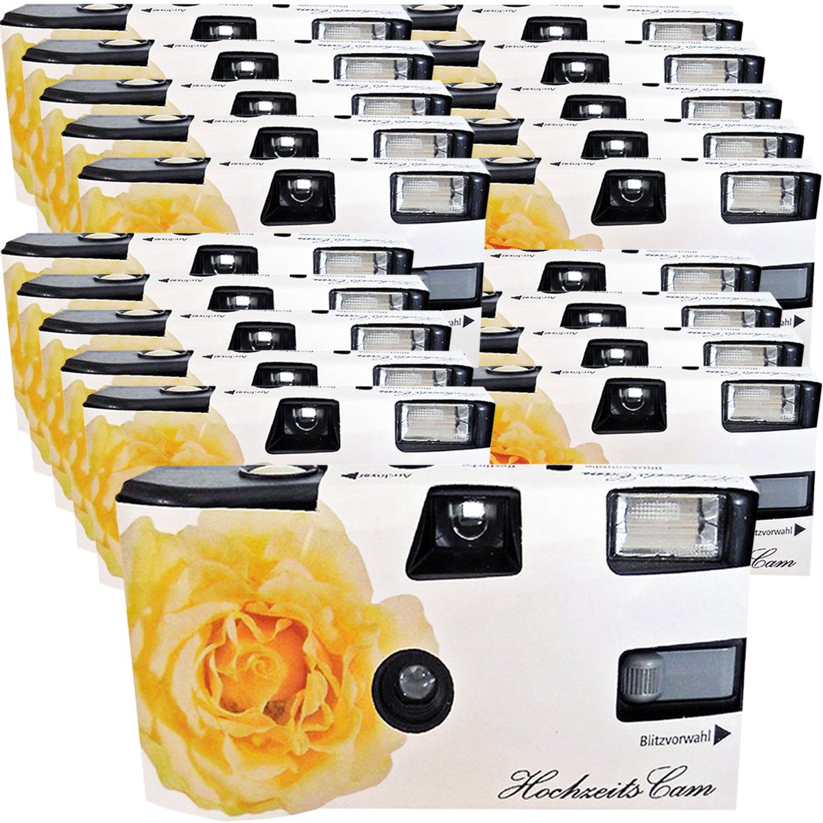 20 x Foto PORST cámaras Desechables Crema/Rosa para 27 Fotos con Flash