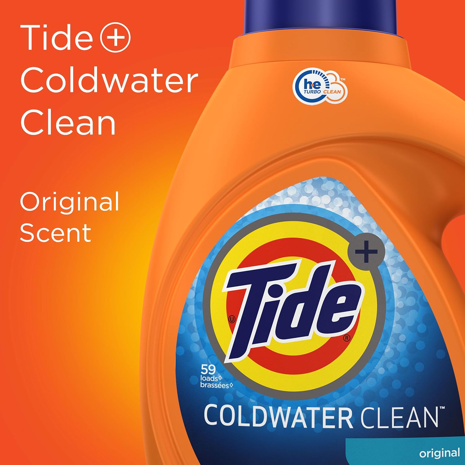 Tide Plus Coldwater Clean Fresh Scent HE Turbo Clean Liquid Laundry Detergent, 46 Ounce (24 Loads), 2 Count