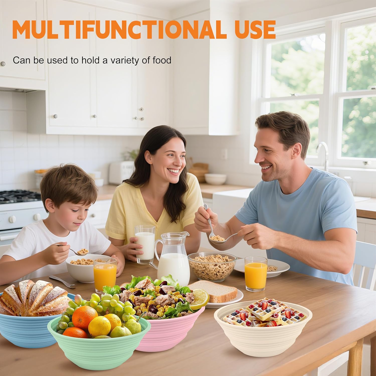 4Pcs Silicone Banneton Bread Proofing Baskets, 9" Round Foldable Non-Stick Dough Proofing Bowl Containers-BPA Free, Optimum Sourdough Bread Baking Supplies - Image 9