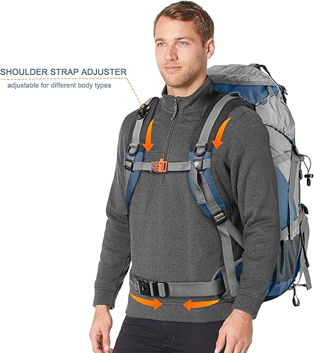 Miniatura 4 de Mochila Loowoko para senderismo, 13.21 galones, con cubierta para la lluvia