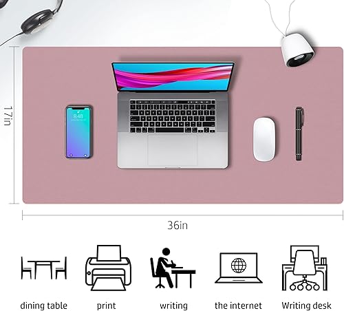 Miniatura 10 de Alfombrilla protectora grande  Alfombrilla multifuncional de doble cara para escritorio de oficina, alfombrilla de mouse suave de superficie lisa,