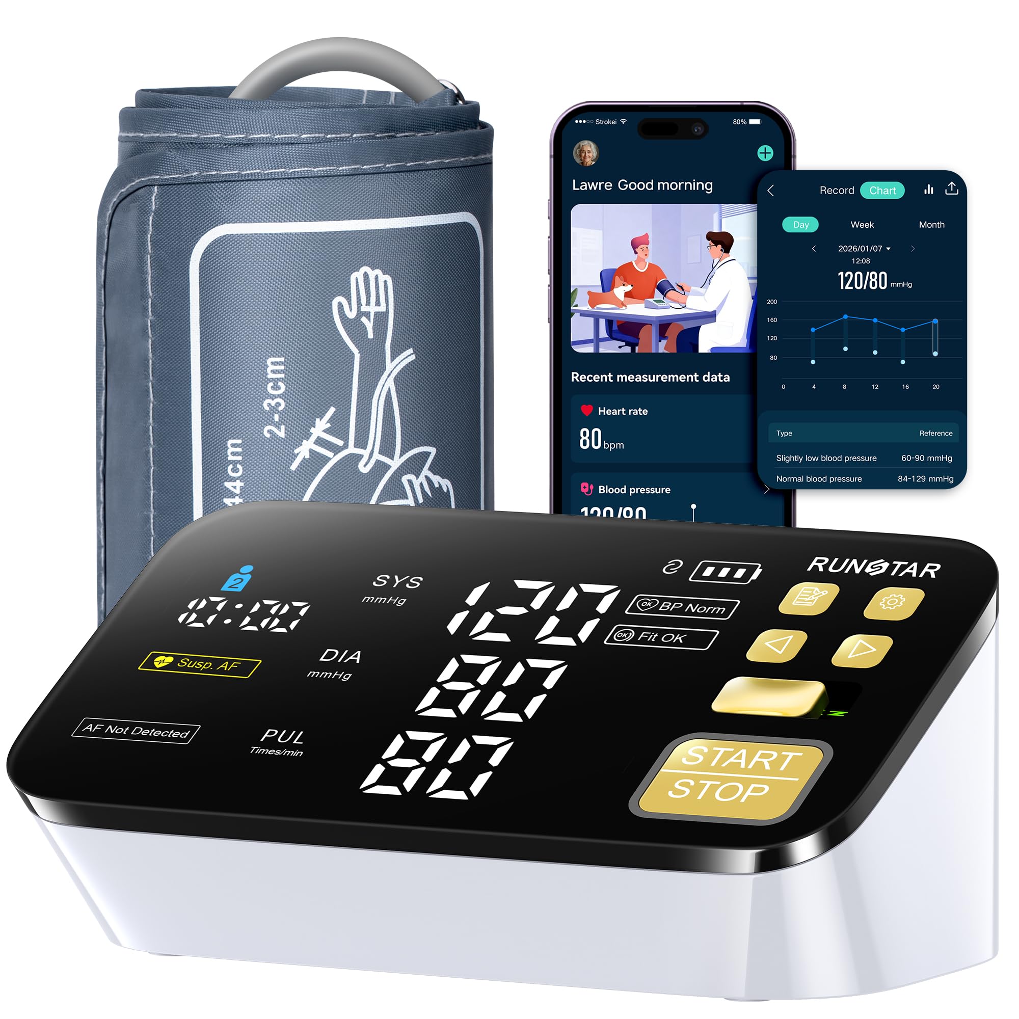 RunStar Smart Blood Pressure Monitor