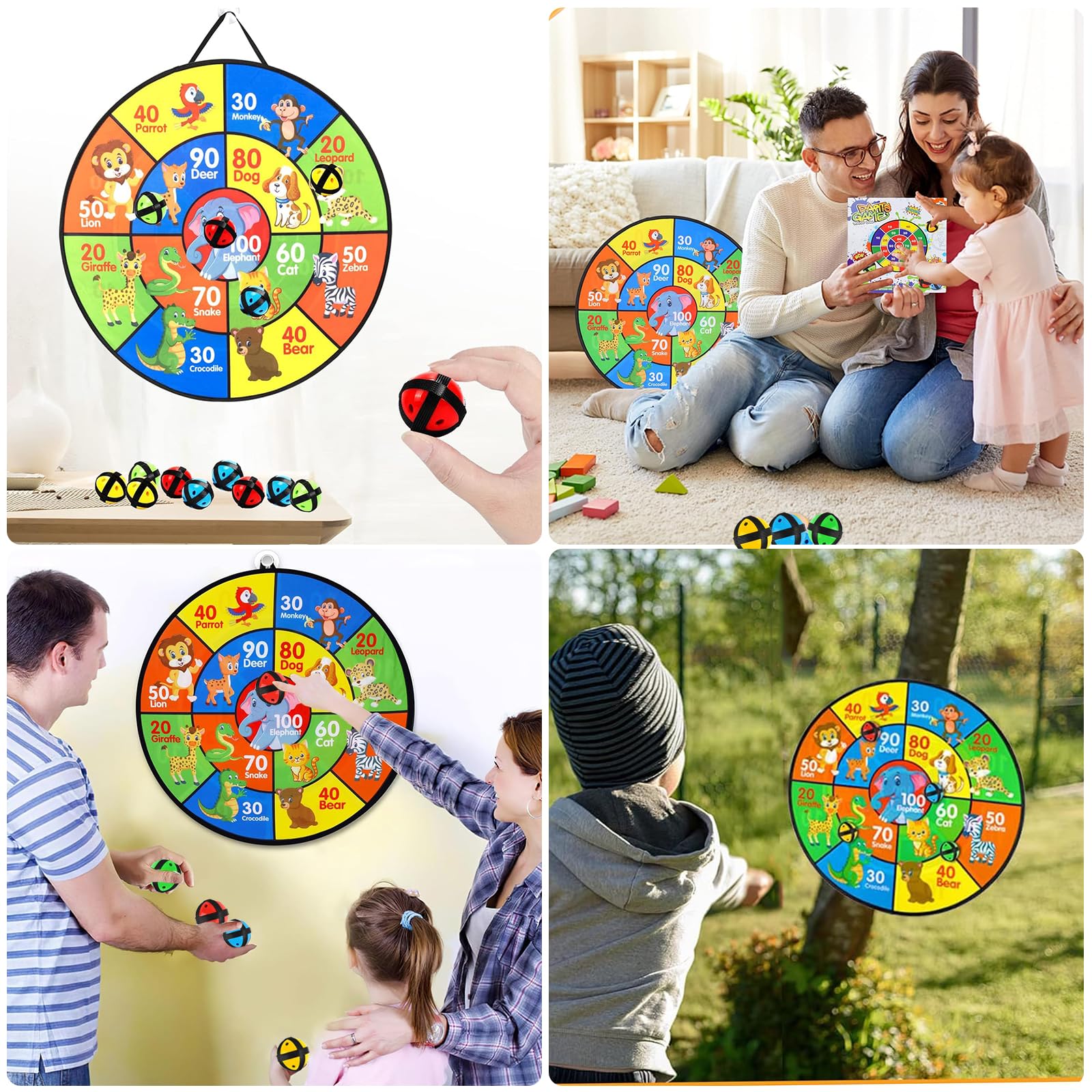 Gioco Montessori per Bambini Bersaglio Balestra Palla Appiccicosa da