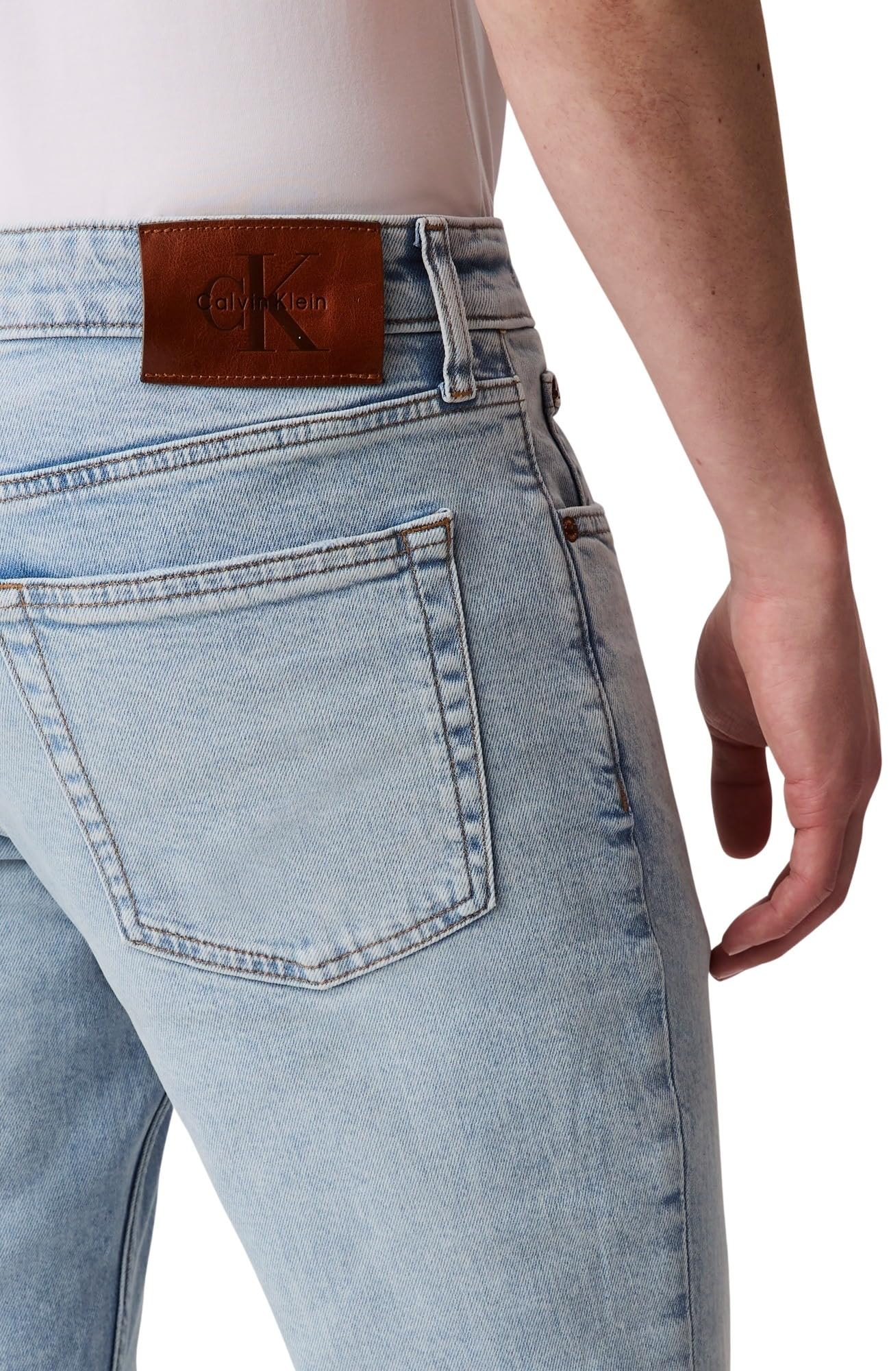 Calvin Klein Herren Jeans Slim Marbled Beacon Jean Regen Lv04rb736g