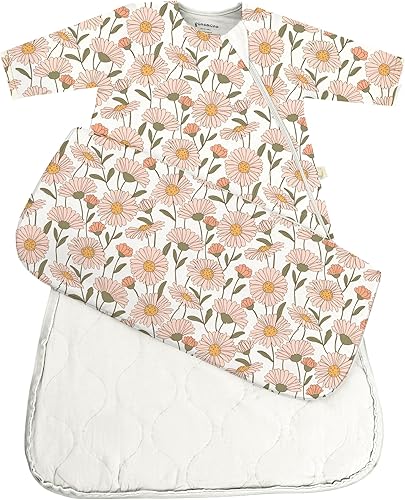 Miniatura 3 de GUNAMUNA Saco de dormir unisex de manga larga para bebé, saco de dormir acogedor de rayón para la siesta, 1.0 TOG, fácil cambio de pañales