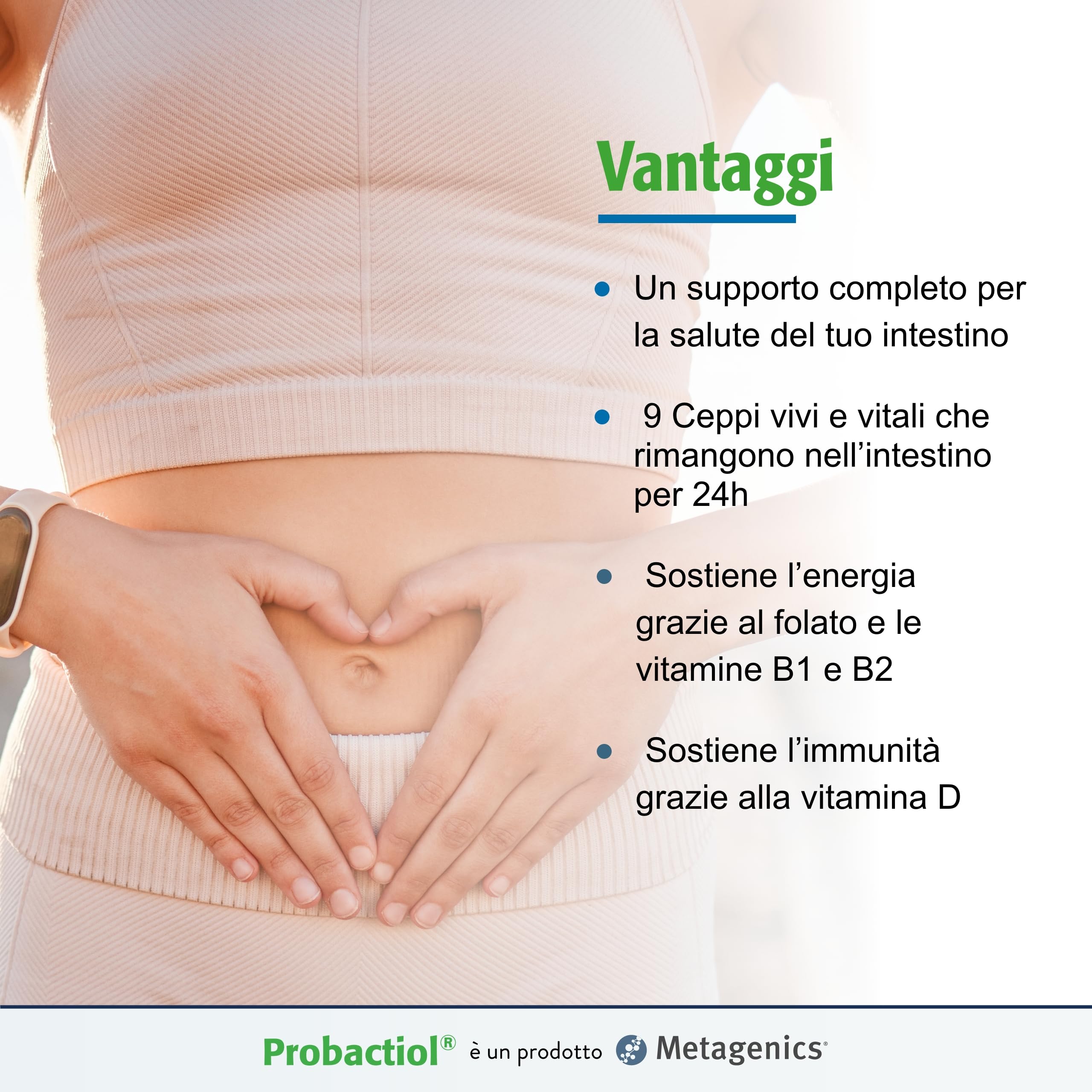 Metagenics Probactiol Complete - Combinazione di 9 Ceppi Probiotici per Migliorare l'Equilibrio della Flora Intestinale - 30 Capsule