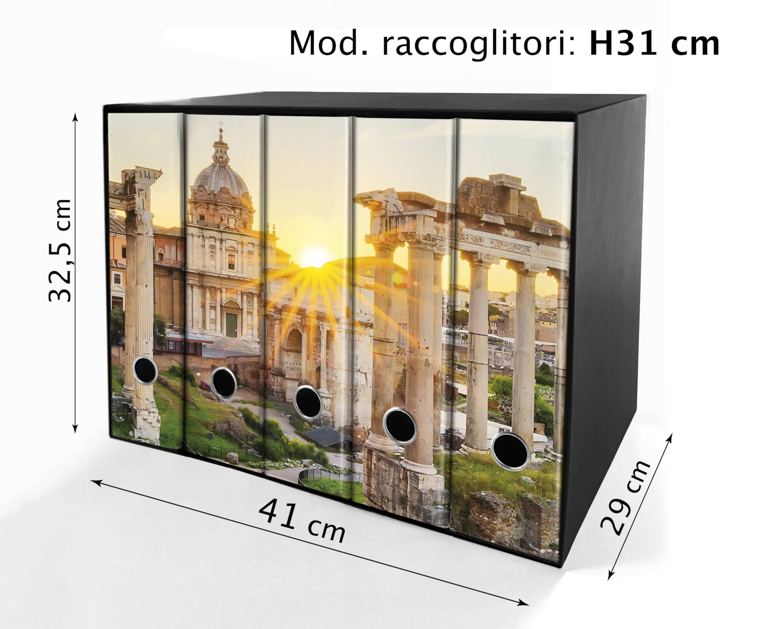 Set da 5 raccoglitori ad anelli ROMA ANTICA - Faldoni SHAREPRINTING (H31 con 2 anelli)