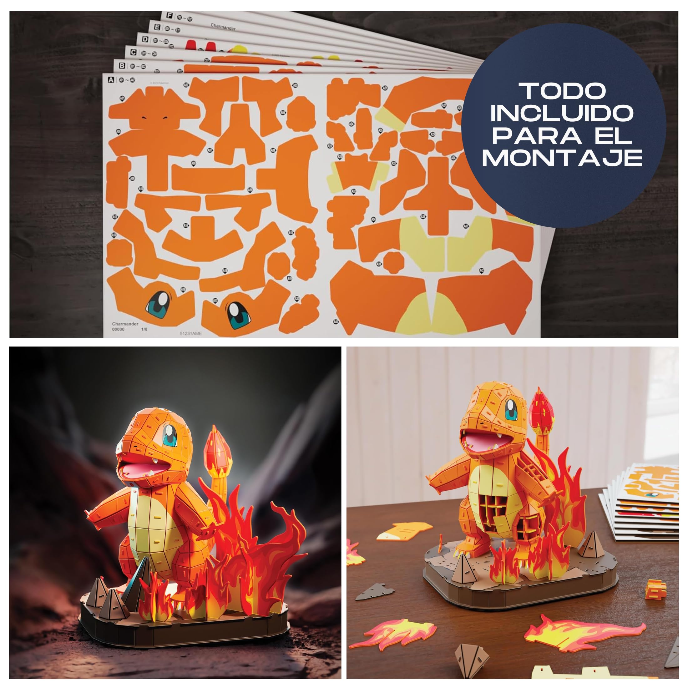 PUZZ4D - Puzzle 3D Pickachu y Charmander Pack de 2 | Puzzles 3D Pokemon