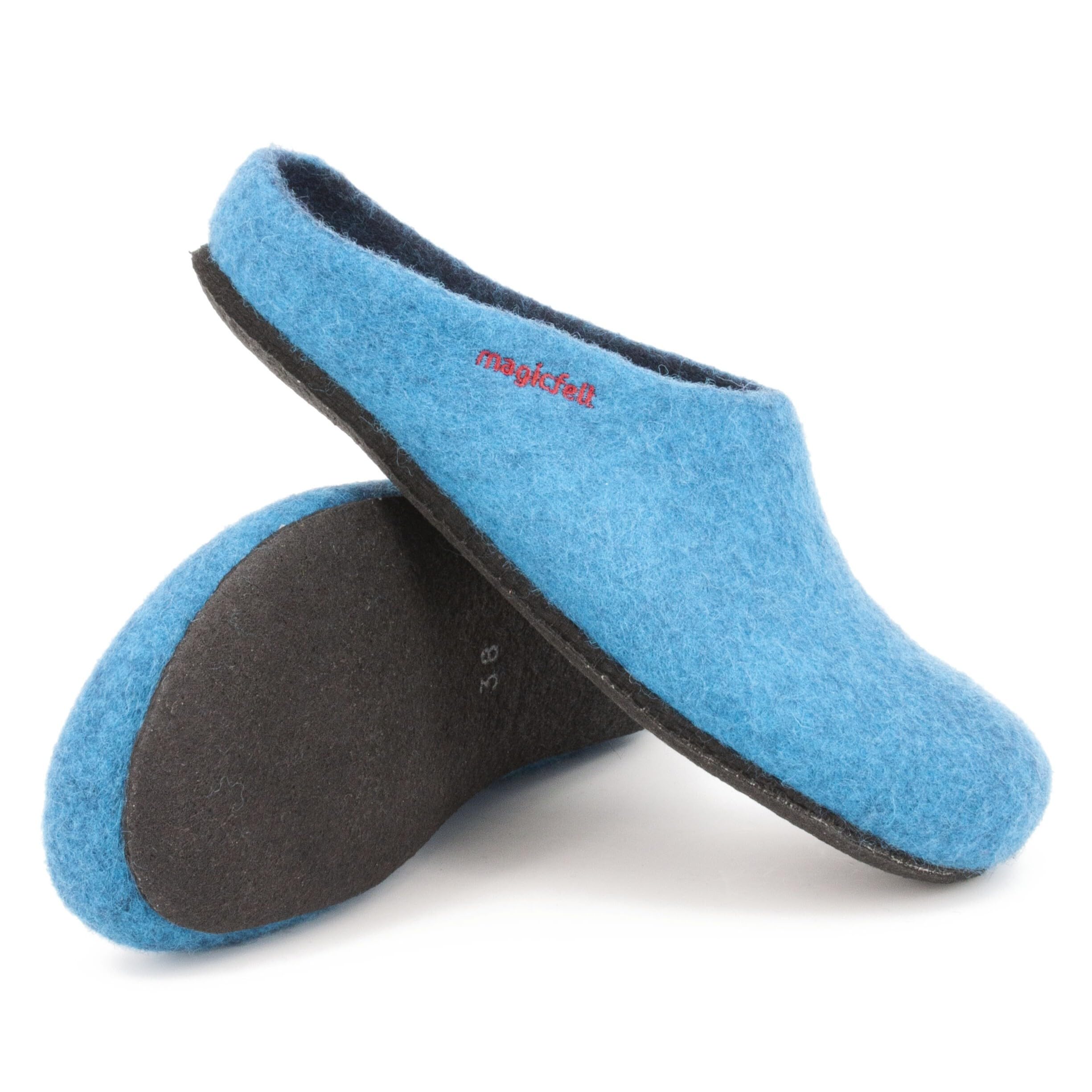 Magicfelt Filz-Hausschuh 709 aus 100% Merino-Wolle | Pantoffel für Damen & Herren mit anatomisch geformter Filz-Latex-Sohle - Made in Tirol