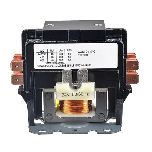 Snapklik.com : 2 Poles FLA 40 Amp Coil 24 VAC Air Conditioner Condenser ...