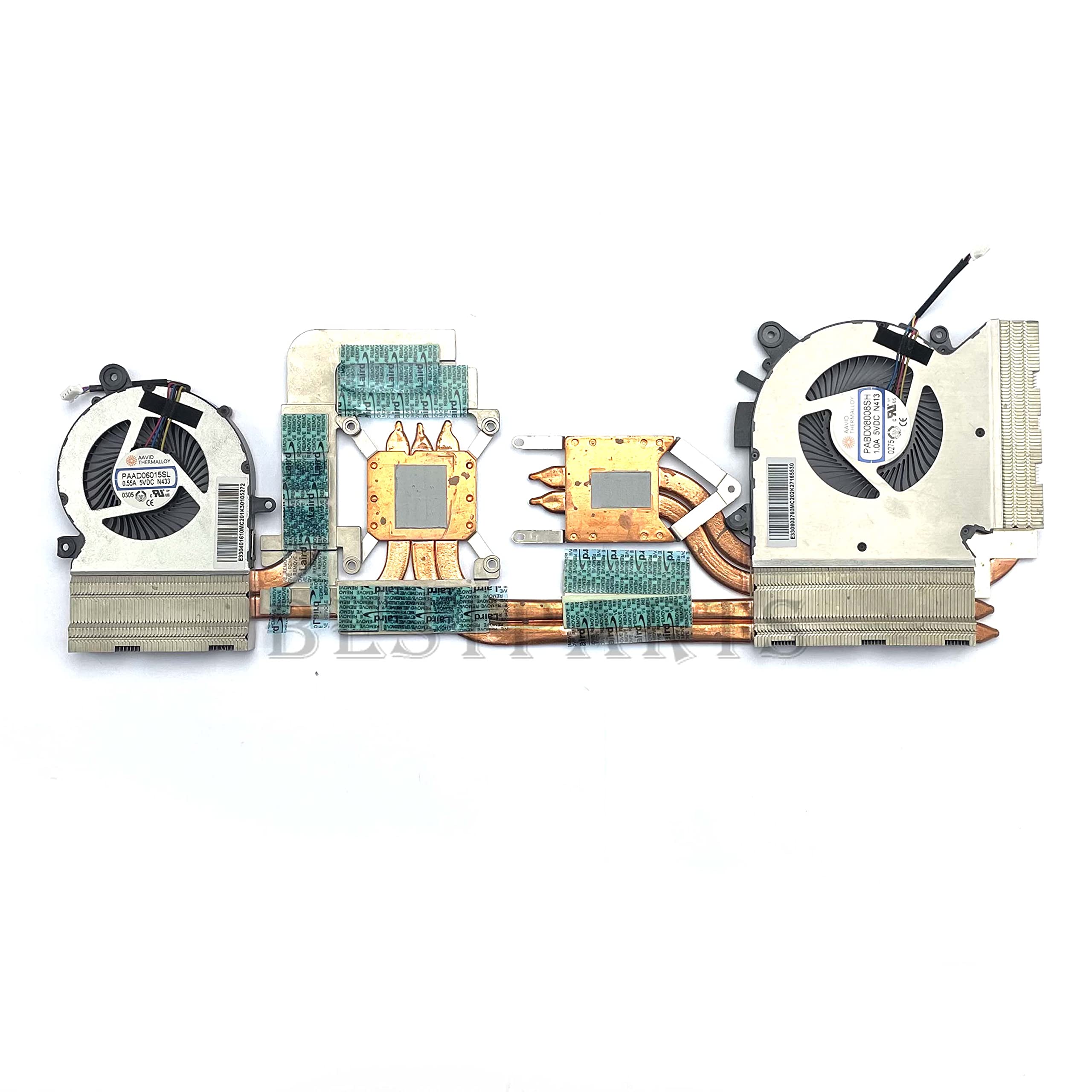 Bestparts Ventilador de refrigeración CPU+GPU con disipador de calor de repuesto para MSI GF65 Thin MS-16W1 PAAD06015SL N433 PABD08008SH N413