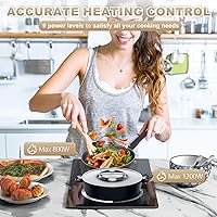 Vista 3 de 2000W 12 pulgadas dos quemadores estufa eléctrica quemador superior estufas eléctricas de cocina vidrio superior parachoques eléctrico 2 quemadores