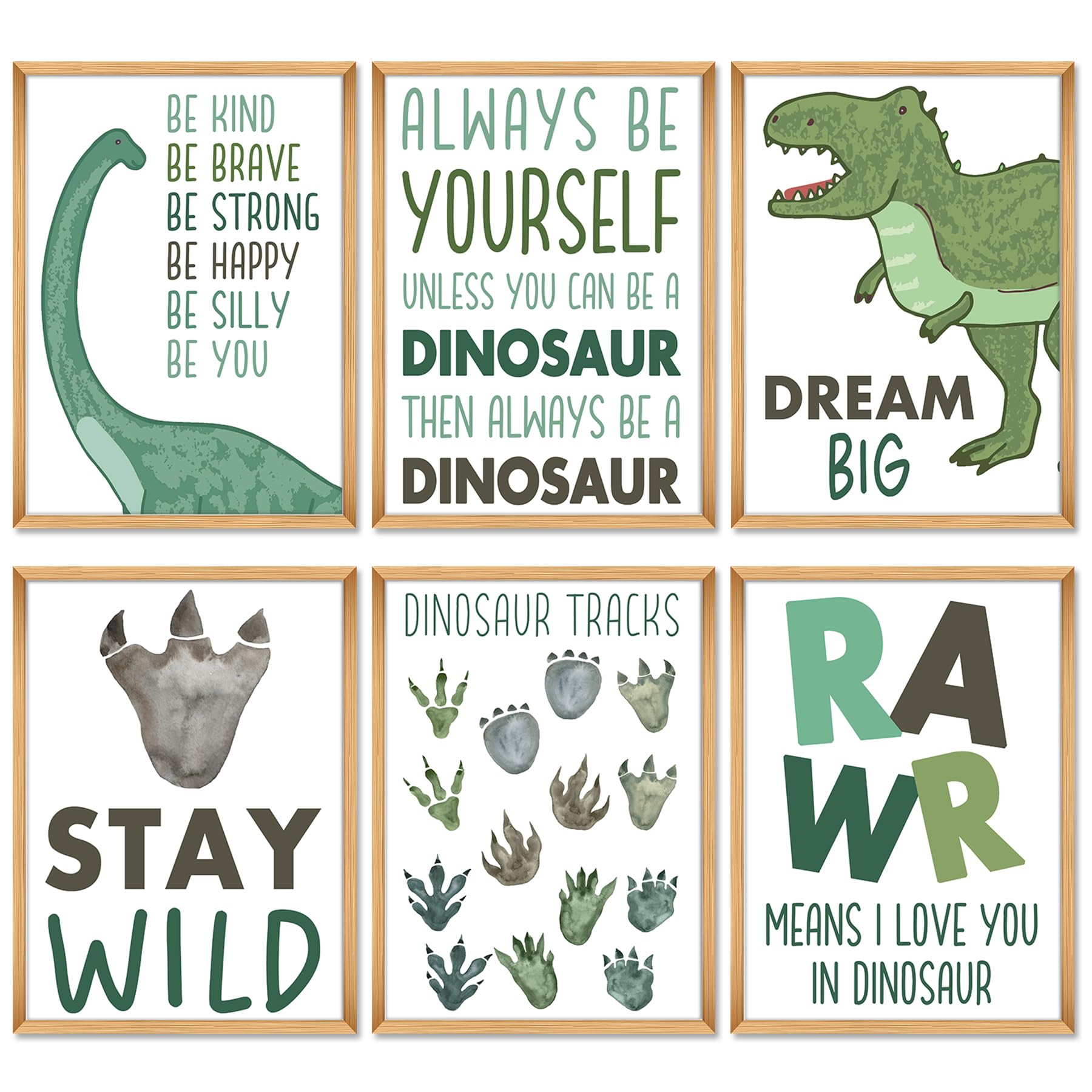 a4 Dinosaur Canvas Wall Art Print
