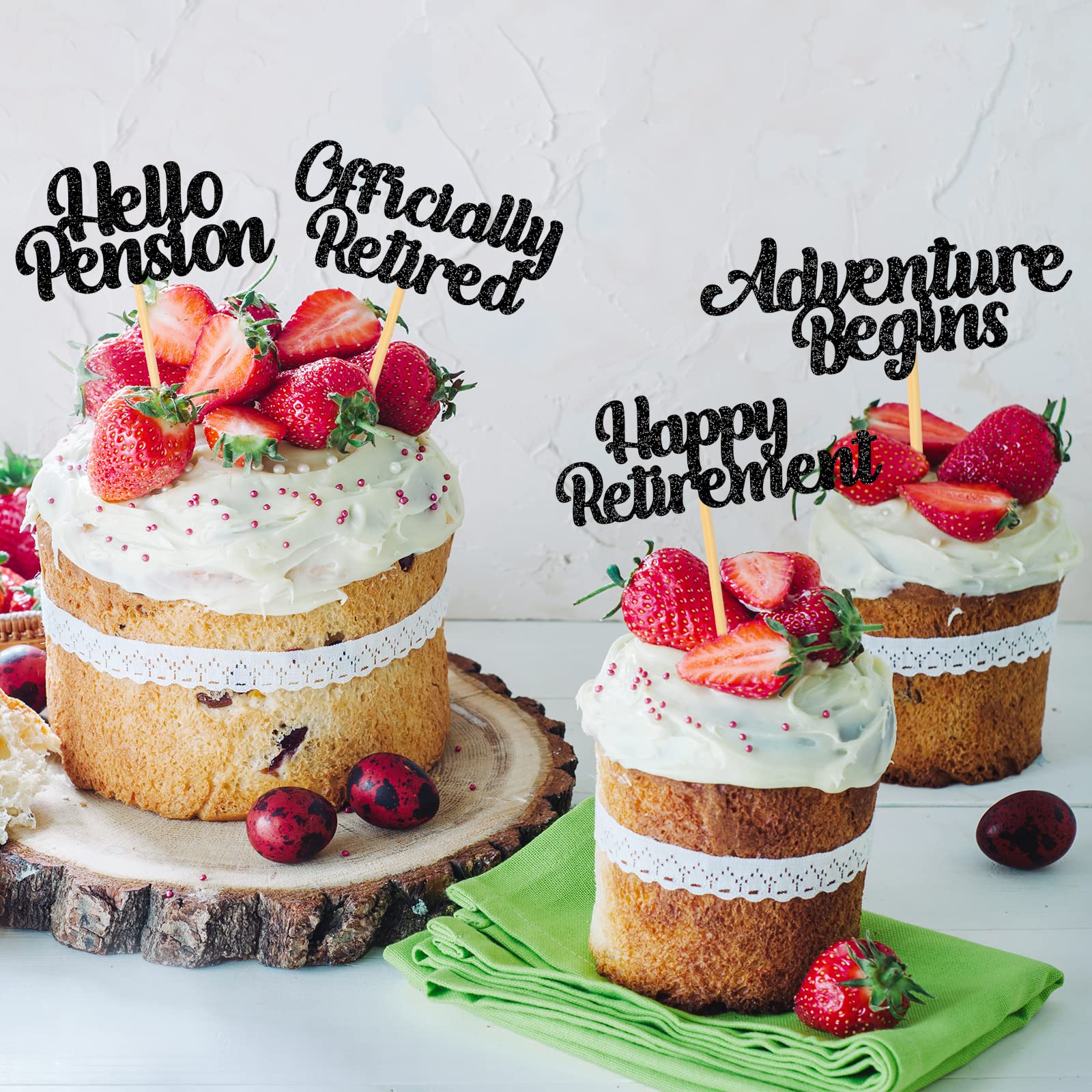 30 Piezas De Decoración Para Cupcakes Happy Retirement Con Purpurina Hello Pensian Oficialmente Retirado Para Cupcakes