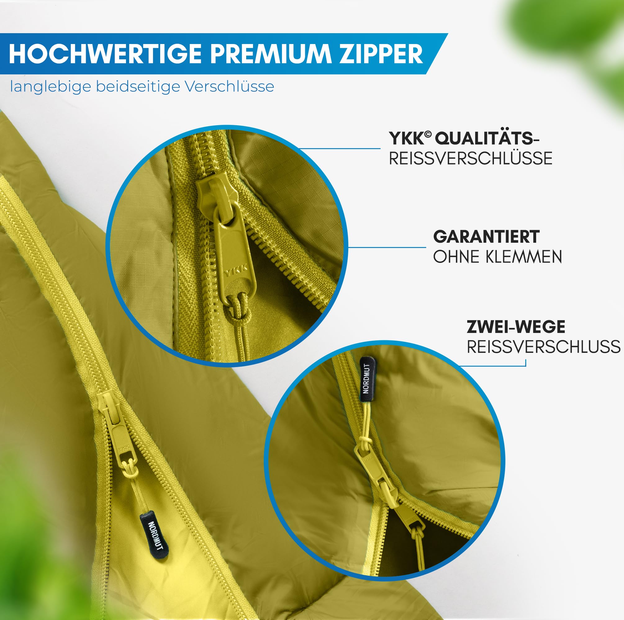 NORDMUT® Sacco a Pelo per Adulti – Dimensioni di Trasporto Ridotte & Ultra Leggero (900/1500 g) – 3 Stagioni (250 GSM) & Sacco a Pelo Estivo (100 GSM) – Mummia