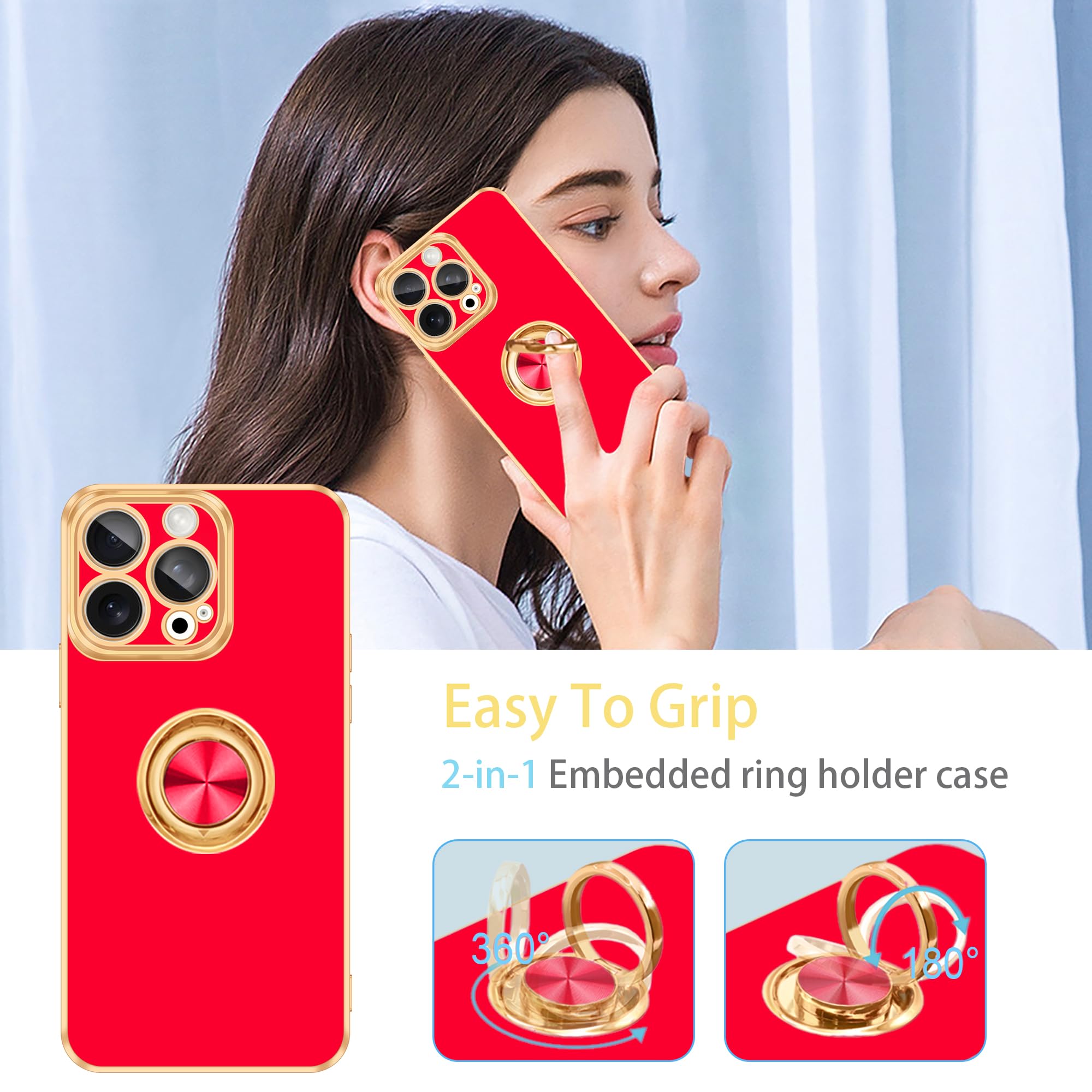 Fingic Funda Para Iphone 12 Con Soporte De Anillo Giratorio . | Mismo Precio En Cuotas