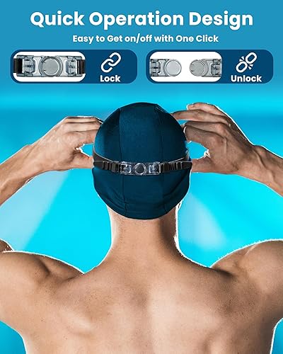 Miniatura 7 de Freela Gafas de natación polarizadas unisex para adultos, protección UV400, antivaho de 180 de ancho, visión clara para hombres, mujeres y jóvenes