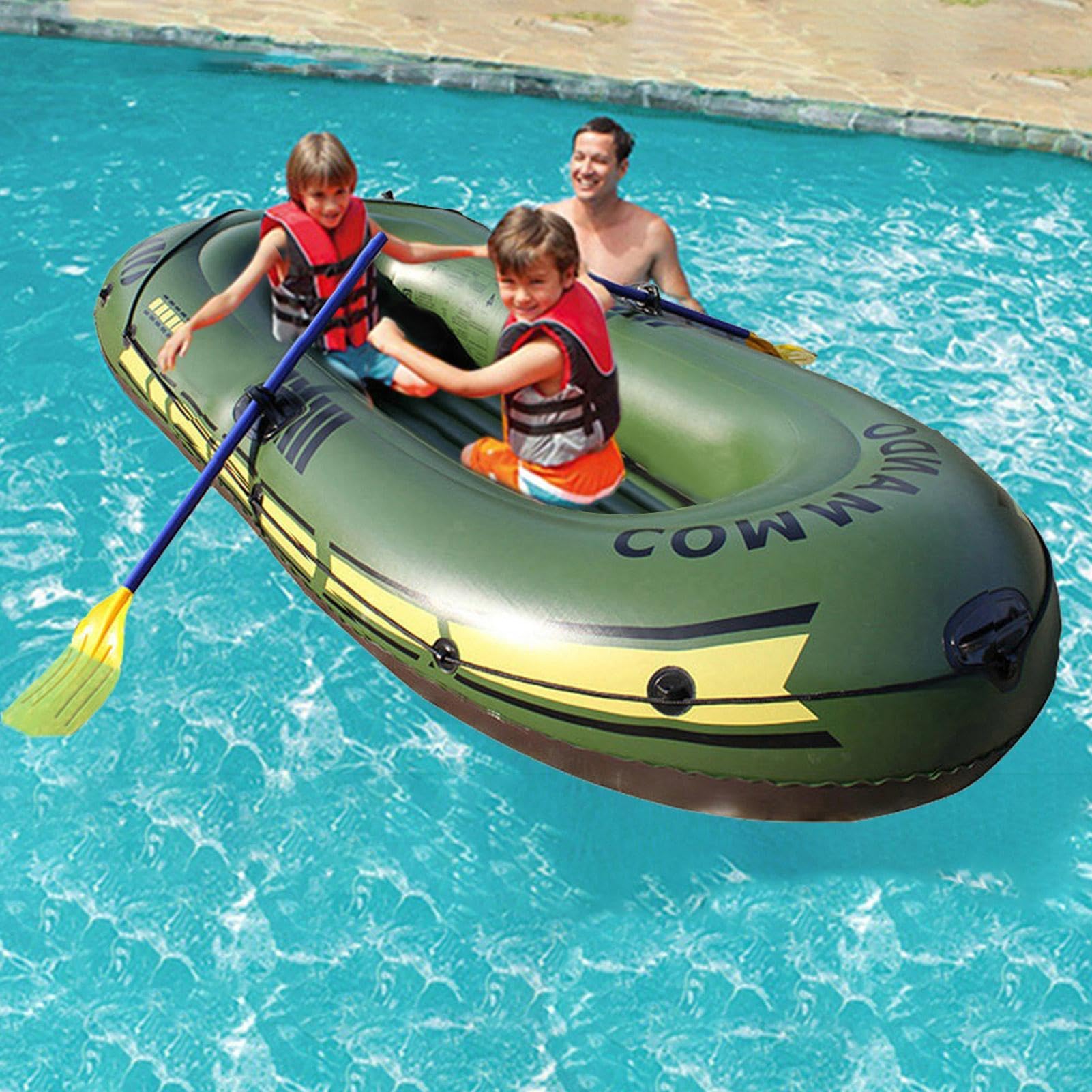 Barco De Pesca Inflable,Barco Inflable,Barco Flotante Para Deportes Acuáticos | Kayak De Senderismo Para 2 Personas/3 Personas, Barco Portátil, Deporte De Radeau, Kayak Para Lagos, Pesca, Costa